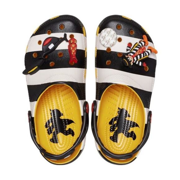 Crocs X McDonald’s Hamburglar Classic‎ Clog Black White Size 8 - Picture 2 of 9